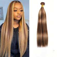 Extensiones de cabello peruano de 14 a 32 pulgadas con doble trama, pre-coloreadas, resaltado P4/27 - S4/27 - Ver 29