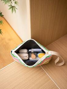 Woven Straw Clutch Bag, Versatile Daily Commute Handbag For Women - Multicolor - View 4