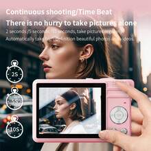 4K Digital Camera, 2.8 Inch Screen, Suitable For Adults And Teenagers, Affordable Video Camera, Christmas Gift, Free DIY Crystal Sticker - M08 Silver + Crystal Sticker - View 7