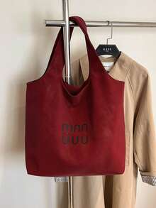 Dedoo 2026新款女士休闲大容量单肩手提包，优雅便携斜挎包，通勤必备 - 紅色 - 查看 5