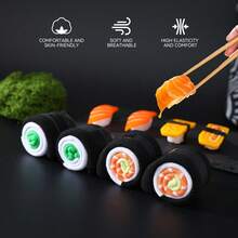 3双装新奇寿司主题中筒袜礼盒，春夏新款运动袜，创意美食灵感设计，针织面料，加长加厚柔软舒适，是生日、情人节、复活节、斋月、狂欢节、约会、派对、节日礼物的完美之选，个性抽象日常休闲穿搭，美食主题服装，四季皆宜，适合情侣、朋友、度假、户外运动、健身房、居家、办公等场合。 - 彩色 - 查看 6