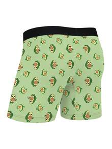 1 chiếc quần boxer nam in hình quả bơ, thiết kế họa tiết trái cây hoạt hình, quần lót cạp trung cá nhân hóa, mặc hàng ngày thoải mái. - màu xanh lá - Xem 2