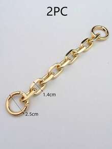 1pc Extra Long & Thick Chain Strap With Clasp, 21cm Length, Suitable For Handbag Accessories Decoration, Pendant For Bags And Wallets - Gold - View 18