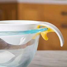 1pc White Plastic Egg Yolk Separator, Egg White Filter, Household Cooking Baking Kitchen Tool - Multicolor - View 6
