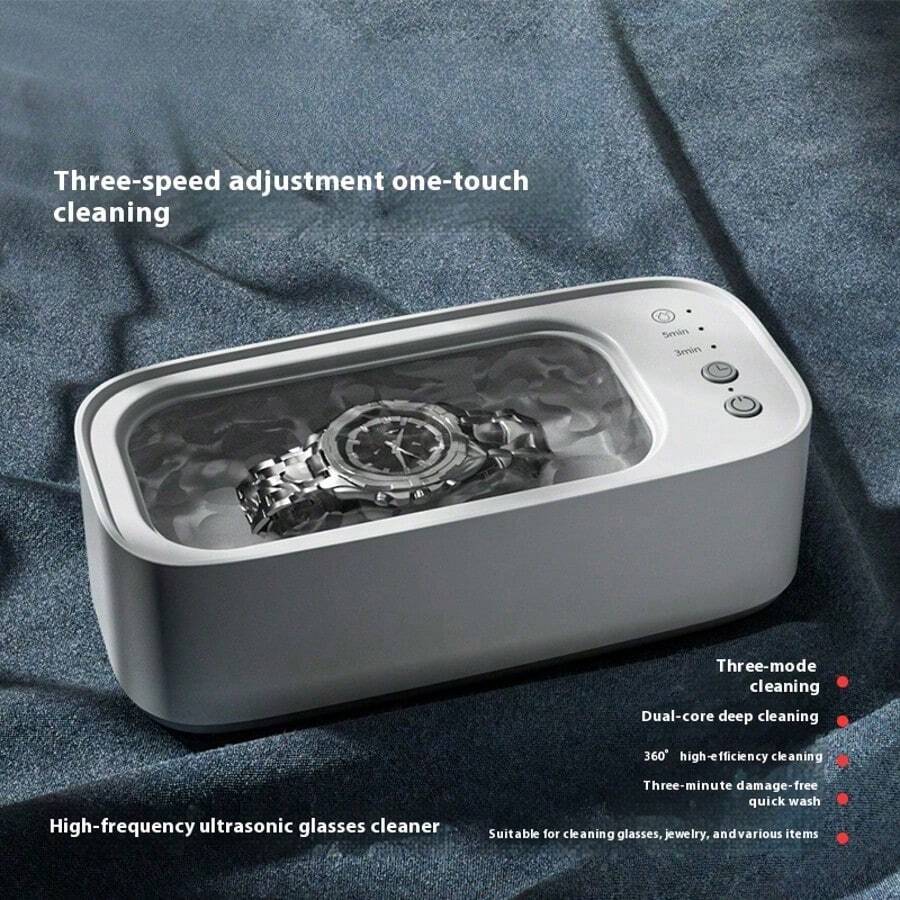 500mAh Ultrasonic Cleaner, Mini High Frequency Vibration Adjustable Glasses Jewelry Pacifier Cleaning Tool - Multicolor - View 1