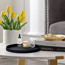 1 khay lưu trữ trang trí bằng silicon tròn, khay trang trí bàn cà phê, khay phục vụ tròn, khay trang trí để bàn, khay trang trí, khay trang trí trung tâm, đĩa nhà bếp, khay trang trí nhà bếp, khay đựng trái cây, khay trang trí - vòng tròn hoàn hảo - Xem 6