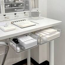 Under Desk Drawer, No Drilling Required, Hidden Storage Box, Suitable For Office And Student Desks, Can Hang Stationery And Miscellaneous Items - Multicolor - View 2