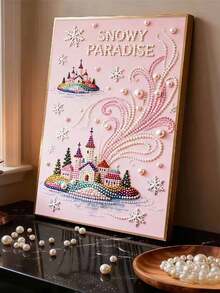 1pc DIY Pearl Painting, 5D Hand-Applied Diamond Painting Set, Frameless Art Embroidery Cross-Stitch Diamond Painting, DIY Art Craft Wall Decoration Painting, Special Pearl Diamond Design To Make The Picture More Vivid And Three-Dimensional - Cartoon - View 5