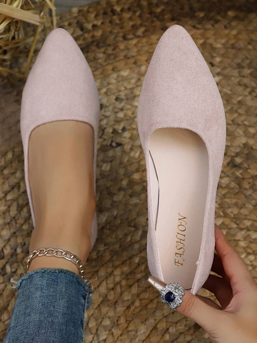 Zapatos casuales planos nuevos para adolescentes, adecuados para el transporte diario, salir con amigos, disponibles en ante burdeos, ante azul marino y ante rosa claro - Púrpura malva - Ver 1