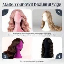 CHUAN SHANG Wig Head Stand Mannequin Head Hat Display Stand Velvet Wig Holder For Mask, Headdress, Necklace - View 1