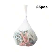 25 de cleme de rufe rezistente la vânt, material PP, prindere antiderapantă, forță de prindere puternică, 4 opțiuni de culoare, cleme din plastic economice și la modă pentru agățarea hainelor, șosetelor, lenjeriei de pat, design cu dinți rotunjiți care nu dăunează - Multicolor - Vizualizare 8