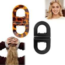 1 pieza/2 piezas Pinzas magnéticas para el cabello, pinzas de estilo magnético de sujeción fuerte, 2 en 1 sin costuras para salón, hogar y peinado diario, intuitivas y antideslizantes - A - Ver 1