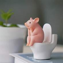 Đồ trang trí bồn cầu hình heo dễ thương, đồ trang trí bồn cầu hình heo ngộ nghĩnh cho phòng tắm - Nhiều màu - Xem 7