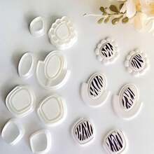 DIY Soft Clay Earring Jewelry Making Kit, High Precision Plastic Molds For Making Earrings, Brooches, Pendants - Creative Clay Handcraft Tool Set - White - View 6