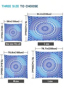 1pc New Outdoor Waterproof Anti-Sand Digital Printed Picnic Mat/Beach Towel, Fashionable And Fresh Pattern, Suitable For Camping And Picnics - Multicolor - View 9