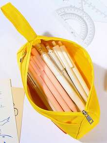 Customized Text LOGO Minimalist Pencil Case, Large Capacity Stationery Bag, Pencil Pouch For Students, Back To School Gift, Personalized Pencil Bag - Multicolor - View 4