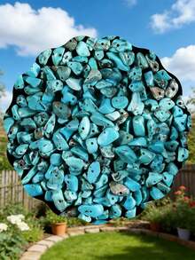 5-8毫米天然绿松石珠 - 30克/300克/多色碎石，不对称水晶宝石，用于DIY珠宝制作 - 手镯、耳环、项链工艺品 - 彩色 - 查看 4