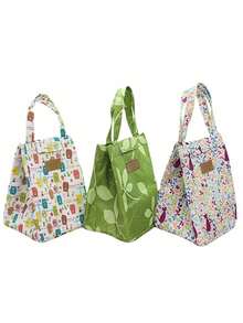 1pc Cartoon Insulated Lunch Bag, Thick Foil Thermal Lunch Box Bag, Large Capacity Lunch Tote, Portable Lunch Bag - Multicolor - View 4