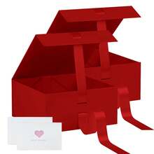 9.5英寸 x 7.1英寸 x 4.3英寸 中号带盖礼盒，适合母亲节、生日、婚礼、新娘派对、毕业典礼、伴娘礼物及各种场合。 - 查看 16