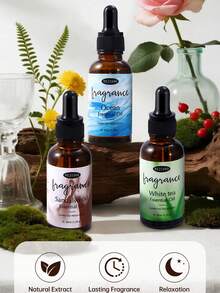 1 buc. ulei esențial solubil în apă de 30 ml cu pipetă, ulei esențial cu parfum proaspăt de lungă durată, potrivit pentru aromaterapie, difuzor, deodorizant, parfum de ceai alb oceanic și lemn de santal - 30 ml - Vizualizare 2