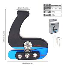 Máy cắt ván ép gỗ bằng hợp kim nhôm và tay cầm ABS, lưỡi dao hai vòng bi, máy cắt cạnh thủ công dùng cho ván melamine, tấm composite nhôm và ván nhựa, không cần nguồn điện. - màu xanh da trời - Xem 14