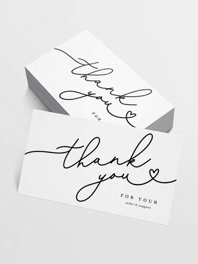 50 tarjetas de agradecimiento a granel, tarjetas profesionales de apreciación empresarial para salones de belleza, técnicos, estudios, freelancers, ideales para la lealtad del cliente y el branding