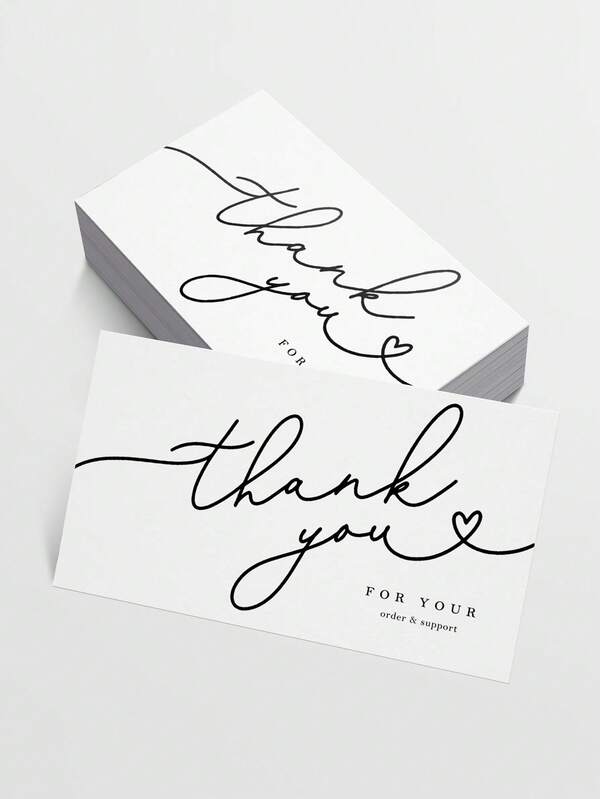 50 ชิ้น การ์ดขอบคุณจำนวนมาก, การ์ดแสดงความขอบคุณทางธุรกิจระดับมืออาชีพสำหรับร้านเสริมสวย, ช่างเทคนิค, สตูดิโอ, ฟรีแลนซ์, เหมาะสำหรับความภักดีของลูกค้าและการสร้างแบรนด์