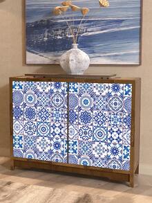 BVL 1卷 0.24毫米 复古蓝白瓷砖图案 摩洛哥风格 乙烯基壁纸 可剥离粘贴 可移除 自粘墙纸 装饰墙贴 家居装饰及配件 厨房壁纸 - 海鹽花境 - 查看 10