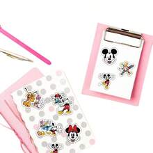 (Officially Licensed) Disney Mickey Mouse Cartoon Character Sticker Roll, 500 Sheets/Roll, Stitch Cartoon Roll Sticker, Notebook, Laptop, Phone Case Decor, Waterproof Sticker, Removable, Suitable For Water Bottle, Car, Guitar, Bicycle, Motorcycle, Skateboard, Helmet, Luggage, Diary, DIY Scrapbooking Materials, Aesthetic Sticker Pack, Valentine's Day Gift - Multicolor Random - View 5