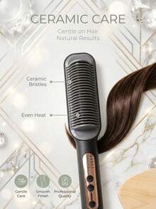 SOKANY Heated Hair Straightening Brush - Gently Cares For Your Hair, Easily Creating Smooth, Straight Hair. Designed For Women, Can Also Create Wavy Hairstyles, Making It A Must-Have Gift For Your Girlfriend On Valentine's Day. - View 5