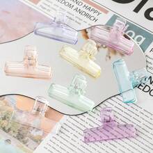 1/3/6pcs 75mm Large Transparent Binder Clips, Multipurpose Plastic Clips, Colorful File Folder Clips For Photos, Food Bags, Posters, Office, Home, School, Gifts - Multicolor - View 8