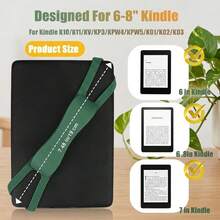 Universal Elastic Finger Grip Hand Strap Holder For 4.7-8 Inches Phones Tablets E-Readers Anti-Slip Secure Grip Comfortable Lightweight Portable Handheld Holder For Daily Reading Travel Commute - màu xanh lá - Xem 2