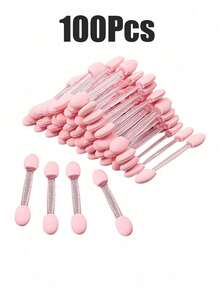 50pcs/100pcs Disposable Travel Eyeshadow Applicator, Double-Sided Eyeshadow Sponge Applicator, Makeup Sponge Stick, Makeup Tools Suitable For Travel, Great Gift For Women And Girls, Multi-Functional Makeup And Nail Art Tools - Multicolor - View 16
