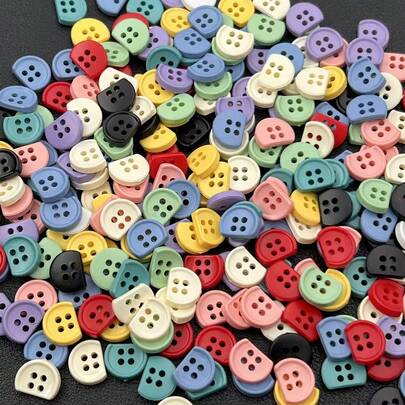 20 szt. 11,5 mm/0,45 cala wielokolorowe, nieregularne, półokrągłe guziki żywiczne z motywem kreskówki, plastikowe guziki do szycia, odpowiednie do robienia na drutach, odzieży DIY, rękodzieła, artykułów artystycznych, akcesoriów do szycia