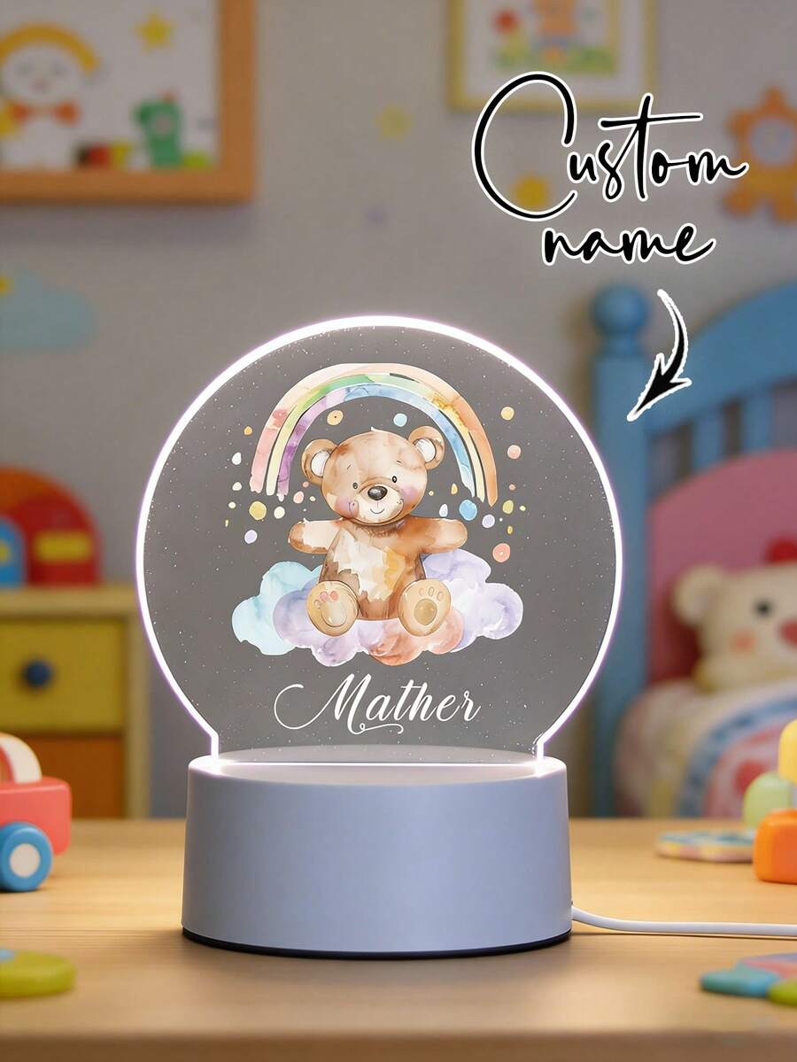 1 Đèn ngủ nhiều màu sắc cá nhân hóa, Đèn ngủ họa tiết động vật, Trang trí phòng trẻ sơ sinh, Đèn phòng ngủ, Đèn cho trẻ em, Quà tặng lễ rửa tội, Quà tặng tiệc cho trẻ sơ sinh. Đèn ngủ này giúp xua tan bóng tối đêm khuya. Tạm biệt những bóng tối ảm đạm và chào đón ánh sáng dịu nhẹ, ấm áp, dễ chịu cho mắt. Nó có thể tạo ra một bầu không khí thư thái và làm cho giờ đi ngủ trở nên dễ chịu hơn. Thiết kế sáng tạo khơi gợi trí tưởng tượng và truyền cảm hứng sáng tạo cho trẻ em.