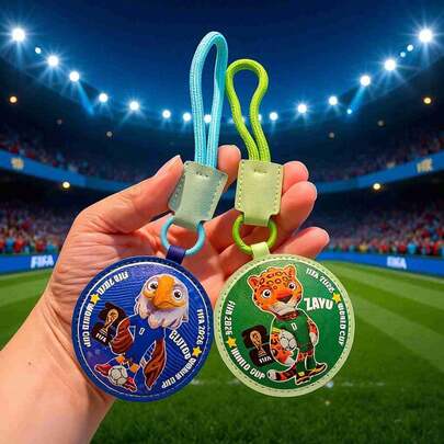 1pc New 2026 Top Football Match Lucky Little Animal Pendant, Popular Fan Merchandise For The 2026 US Canada Mexico Major Football Event, Small Gifts! Made Of High-Quality Leather, With Exquisite Design And Delicate Texture
