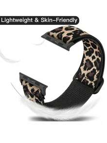 Bộ 3 dây đeo nylon co giãn họa tiết da báo tương thích với Apple Watch 38mm 40mm 41mm 42mm 44mm 45mm 46mm 49mm dành cho nữ, dây đeo nylon bóng mượt kiểu vòng đơn lấp lánh tương thích với Series 11 10 9 8 7 6 5 4 3 2 1 SE Ultra - Nhiều màu - Xem 9