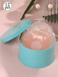 12pcs Reusable Silicone Nipple Covers, Floral Lift And Invisible Bra Breast Petals, Adhesive Pasties - Multicolor - View 1