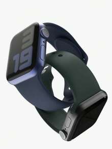 6条/套 透气柔软硅胶运动表带，优雅时尚礼品套装，兼容 Series 11/10/9/8/7/6/SE/SE2/Ultra（38mm、40mm、41mm、42mm、44mm、45mm、46mm、49mm） - 42mm(Series 123)/44/45/46/49mm - 查看 2