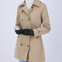 Isotoner Womens Spandex Touchscreen Cold Weather Gloves With Warm Fleece Lining And Details - Cỡ lớn-Rất lớn + Màu đen nhám - Smartdri - Xem 6