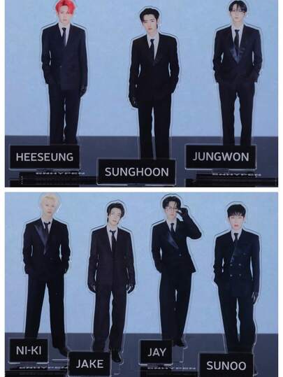 EN/HYPEN Acrylic Standee, EN Idol Standee, Kpop Fans Merch Goods, EN Stand, Name Plate, Multi-Color Standee, Decorative Item, Transparent Standee, Desktop/Car Decor, Christmas/Birthday Gift