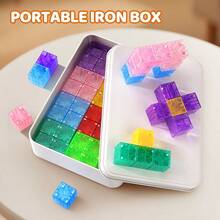 Bộ xếp hình nam châm trong suốt 35/70 mảnh, gạch nam châm cho trẻ em, đồ chơi du lịch cầm tay, khối nam châm cầu vồng, đồ chơi giáo dục cho bé gái và bé trai, màu ngẫu nhiên. - Nhiều màu - Xem 6