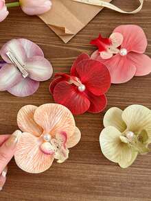 Bộ 9 kẹp tóc nữ hình bướm và hoa nhiều màu sắc, kiểu dáng thanh lịch, phụ kiện tóc hoa giả phù hợp cho đi biển/du lịch/chụp ảnh, trang phục đi nghỉ mát, phụ kiện đội đầu. - Nhiều màu - Xem 3