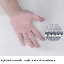 Malla de Ventana de Gran Tamaño, Resistente a Mascotas y Mosquitos/Insectos, Adecuada para Balcones, Jardines yás YDH6 - Gris - Ver 4