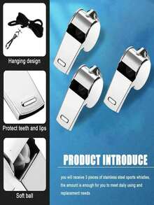 这套哨子包含四个不锈钢哨子和一个挂绳。哨子声音响亮清晰，非常适合教练、裁判和官员使用。 - 彩色 - 查看 6