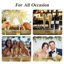 5/10个5.5盎司可重复使用塑料香槟杯，现代优雅，适合婚礼、派对、生日等场合。 - 款式隨機 - 查看 11