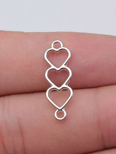 25pcs Hollow Heart Connector Accessories