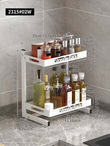 This 3-Tier Spice Rack Is Suitable For Home And Restaurant Kitchen Countertops, Can Hold Jars, Seasonings, Sauces And Knives. It Is Multi-Functional, High-Capacity, Detachable And Washable. - Multicolor - View 16