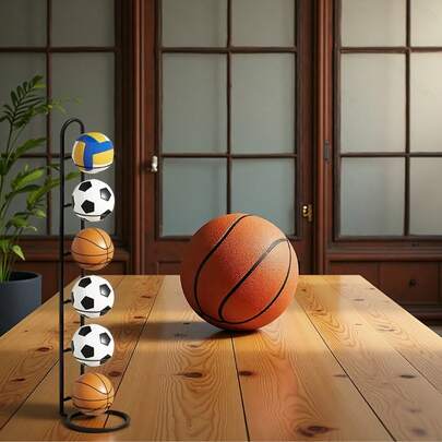 Estantería de almacenamiento de balones de baloncesto, fútbol y voleibol de varias capas, adecuada para el hogar, la sala de estar, el dormitorio, el garaje, organización y almacenamiento de balones