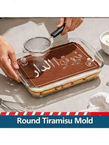 1 khuôn tạo hình bột Tiramisu bằng acrylic, khuôn in trong suốt dùng để nướng bánh ngọt, bánh quy, món tráng miệng, khuôn trang trí Tiramisu, thích hợp cho đám cưới, tiệc sinh nhật, khuyến mãi, sự kiện ngày lễ, dụng cụ rắc đường bột, dụng cụ làm bánh. - Nhiều màu - Xem 3